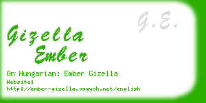 gizella ember business card